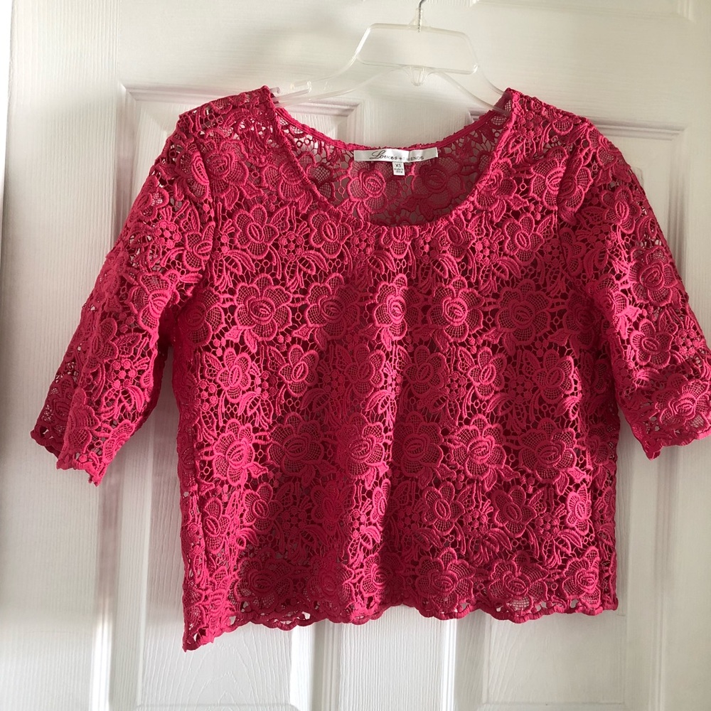 Pink lace Top